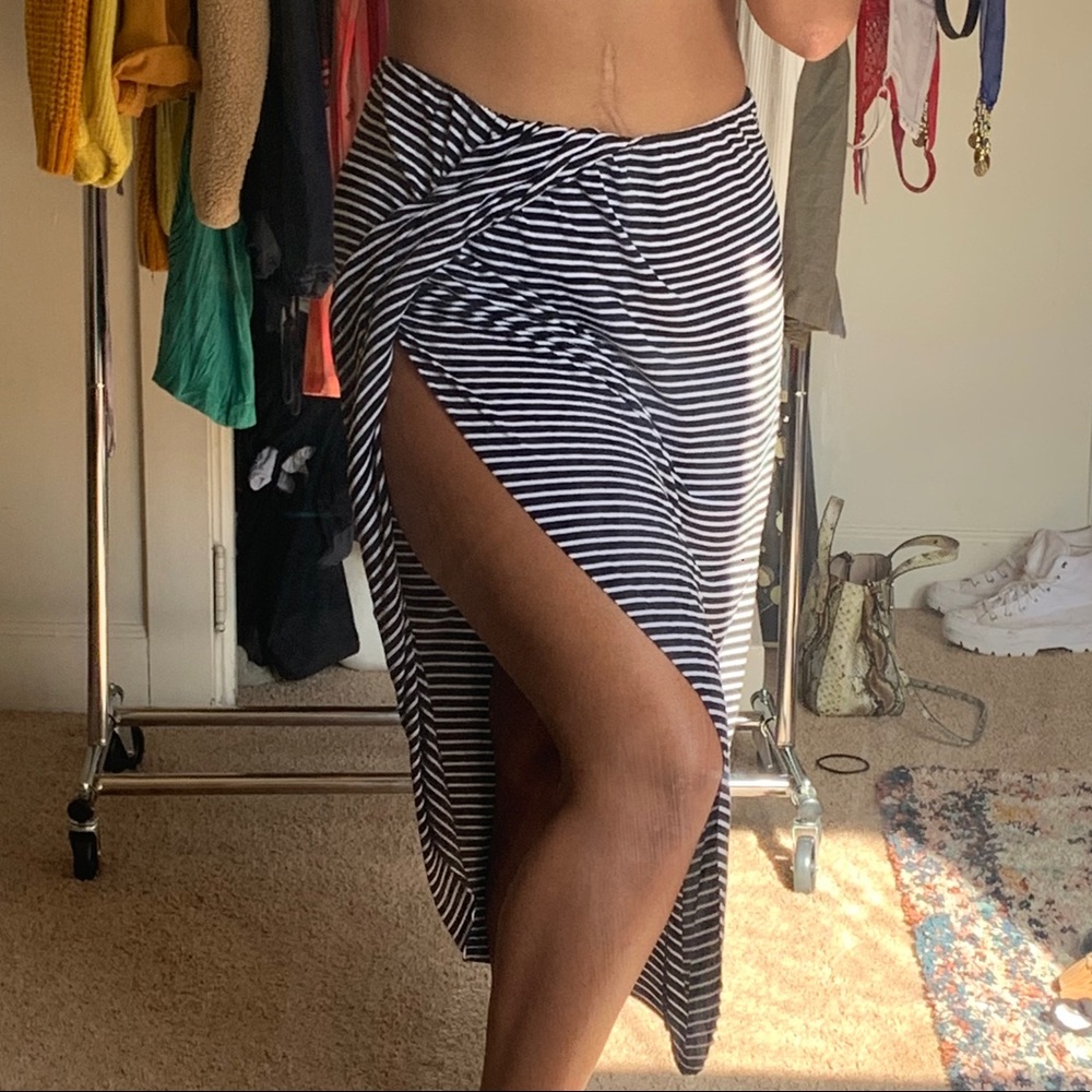 Stripped Maxi Skirt